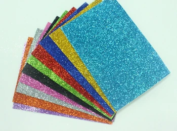 

Free shipping 10 corlors A4 size glitter eva foam 2.0mm eva sponge