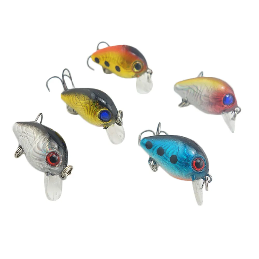 HENGJIA 5PC Outdoor Fishing Bait Set Plastic Hard Carp Bait 5 Colors Fishing Baits 5 Little fat