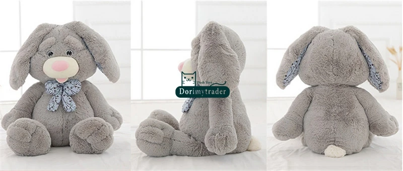 Dorimytrader Pop Giant Anime Bunny Plush Doll Big Soft Stuffed Long Ear Rabbit Animals Toy with Rose Incense Great Lover Baby Present DY61638(6)