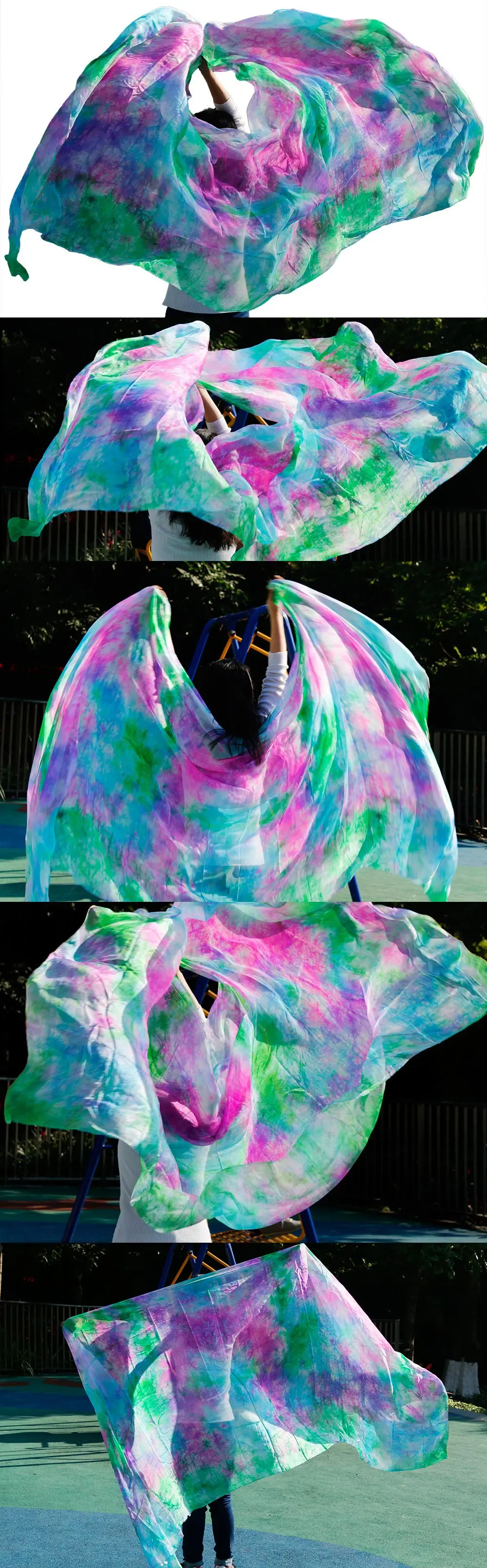 2016 дизайн 100% натуральный шелк танец живота вуаль, дешевые танцевальные вуали, Тари перут kostum вуаль оптовая продажа 250*114 см смешивания цвет