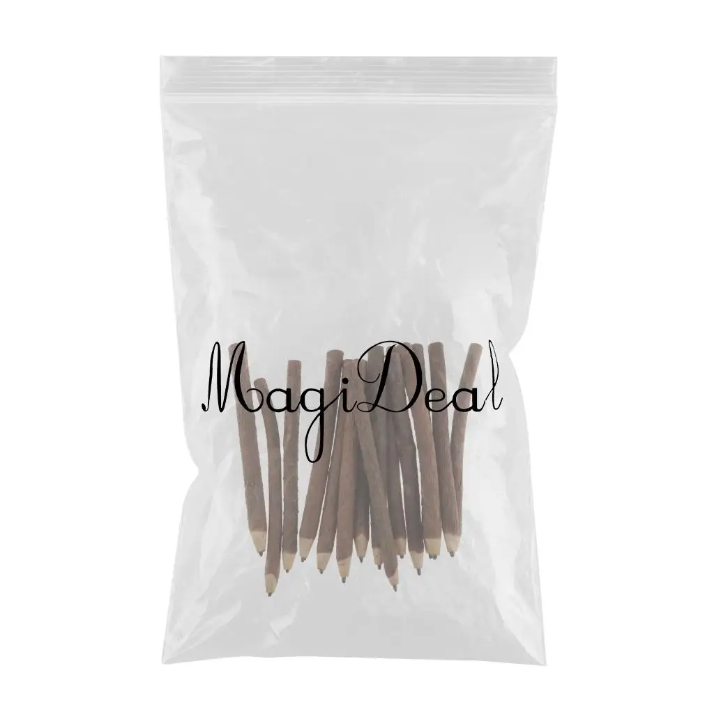 15pcs Shabby Chic Wooden Pencil Branch and Twig Graphite Pencil Crafts Writing Tool Decorative Stationery Novelty Gift 