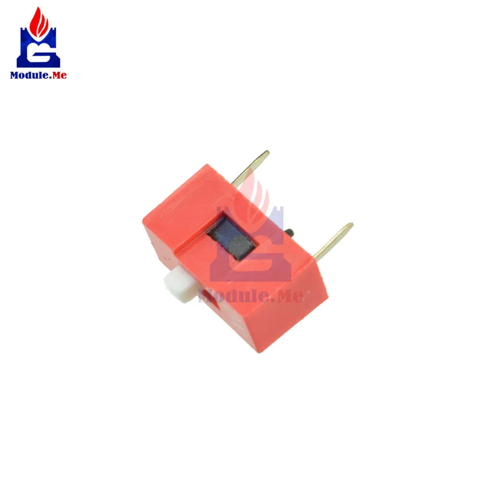 

10Pcs Slide Type Switch Module 1-Bit 2.54mm 1 Position Way DIP Red Pitch