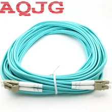 10pc 3M OM3 LC//LC UPC Duplex Multimode 10GB Fiber Cable Aqua Optical Patch Cord