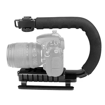 

C Shaped Camera Handheld Holder Flash Bracket U type DV Hand Motion Stabilizer Stable Frame Grip for Video DSLR accessories