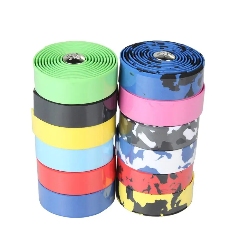 2PCS Cycling Road Bike Sports Cork Handlebar Tape+ 2 Bar Plug