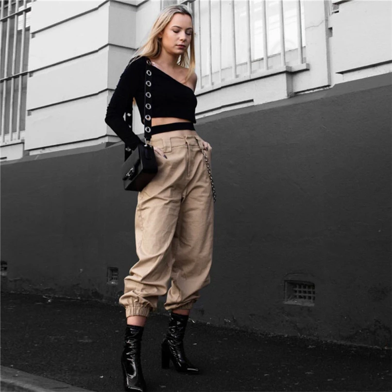Womens Fashion Sportswear Long Pants Casual Harem Baggy Hip Hop Dance Jogging Sweat Pants Slacks Trousers Running Pants #4NV29 (13)