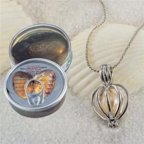 

Wholesale 1 Set Love Wish Pearl Necklace Set Oyster Drop Pendant