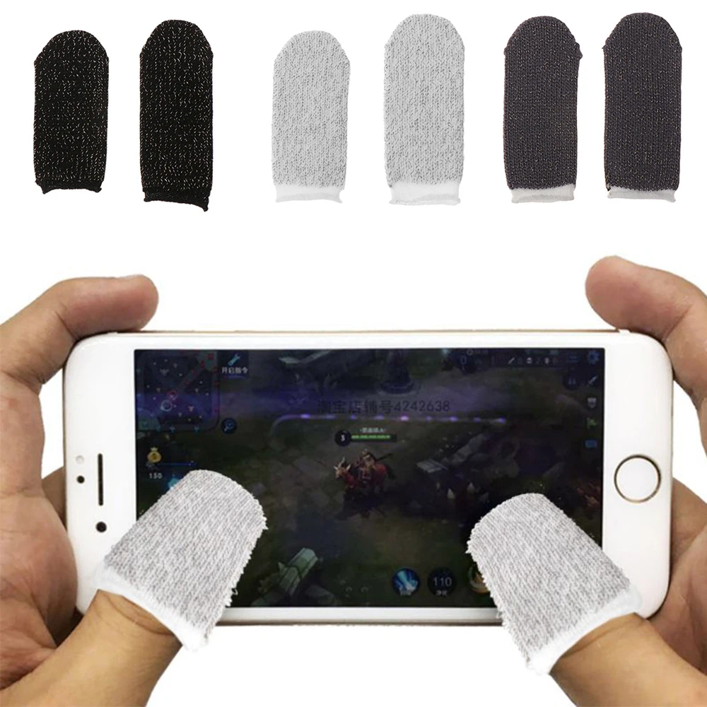 

1 Pair Mobile Finger Stall Sensitive Game Controller Sweatproof Breathable Finger Cots Accessories for Iphone Android