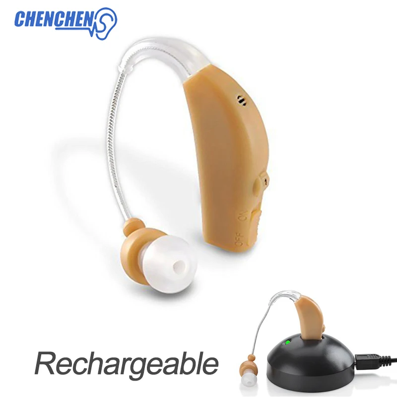 

Behind Ear Hearing Aid Rechargeable EU US Plug Adjustable Digital Device Hearing Aids Elderly Thanksgiving gift