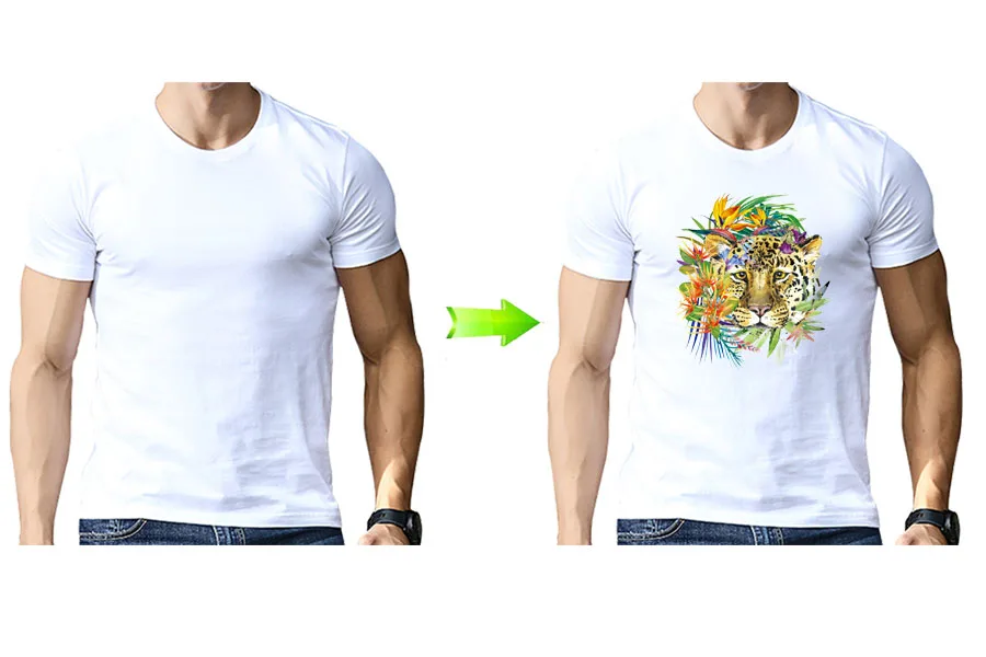 Tiger Patches For Clothing DIY Accessory Decoration Iron On T-shirt Dresses Patch A-level Washable 22x24cm2