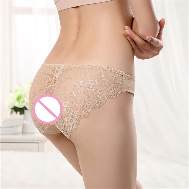 Plus Size Ultra-Thin Seamless Briefs Ladies Breathable Cotton Panties Women Transparent Lace Underwear Women Ice Silk Sexy Panty (3)
