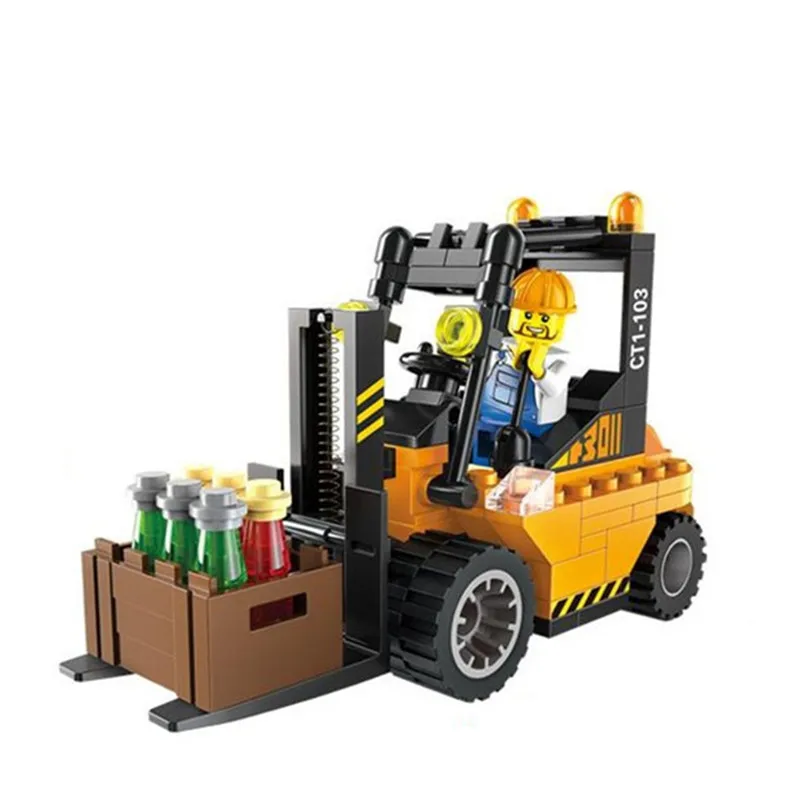 

Lowest Price!! 115pcs/set Forklift Truck DIY Model Building Blocks Kit Children Toy Educational Assemble Bricks Gifts