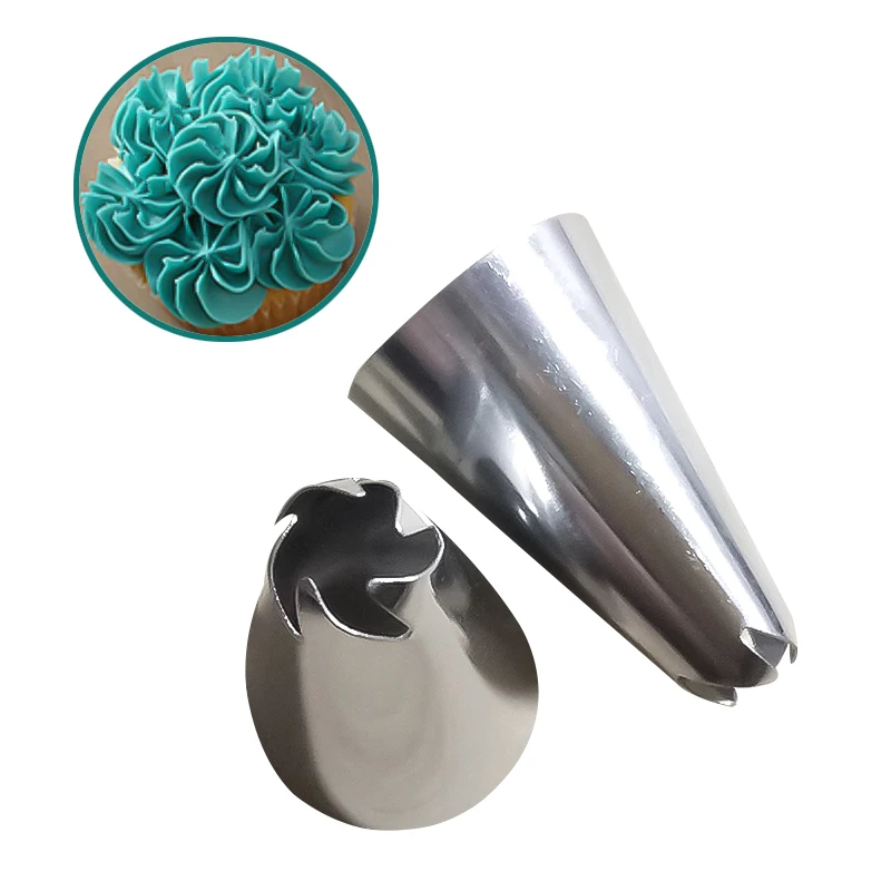

1pc Cream Flower Maker Nozzle Mold Stainless Steel Icing Piping Cake Flower Nozzle Pastry Dessert Decorator Tip Baking Tools 24#