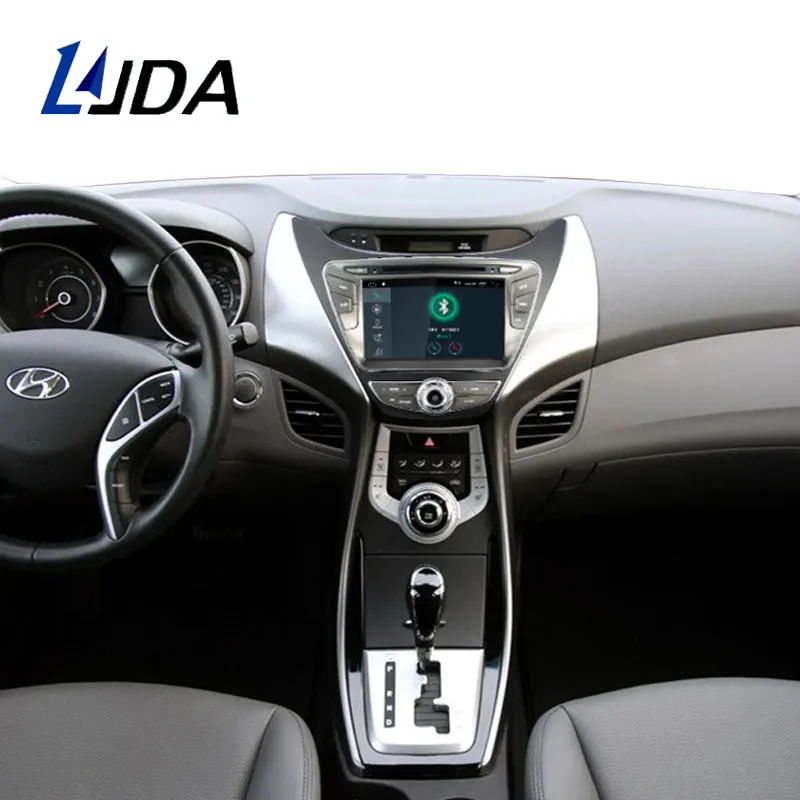 Best LJDA Android 9.1 Car dvd player for Hyundai Elantra/Avante/I35 2011 2012 2013 2 Din Car Radio gps navigation stereo multimedia 5