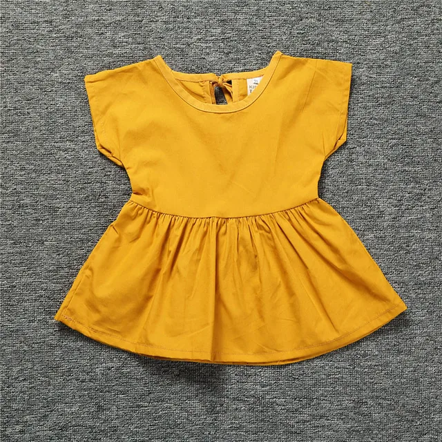 New Baby Girl Dress Yellow Dress Toddlers Girls Summer Clothes for