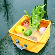 Outdoor Sports Foldable Nylon Camping Hiking Wash Basin Buckets Fishing Tank Fishing Tackle-Orange + Grey (5L) Free Shipping