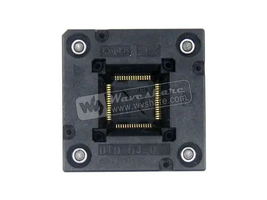 QFP64 TQFP64 LQFP64 PQFP64 OTQ-64-0.4-01 QFP IC Test Burn-In Socket Enplas 0.4mm Pitch QFP64 TQFP64 LQFP64 PQFP64 OTQ-64-0.4-01 QFP IC Test Burn-In Socket Enplas 0.4mm Pitch