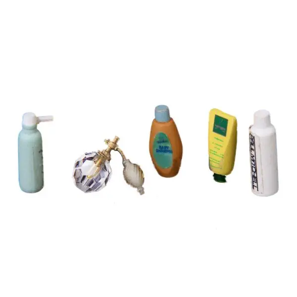 

New Dollhouse Furniture Bathroom Perfume Shampoo Bath Gel Set 1: 12 Scale