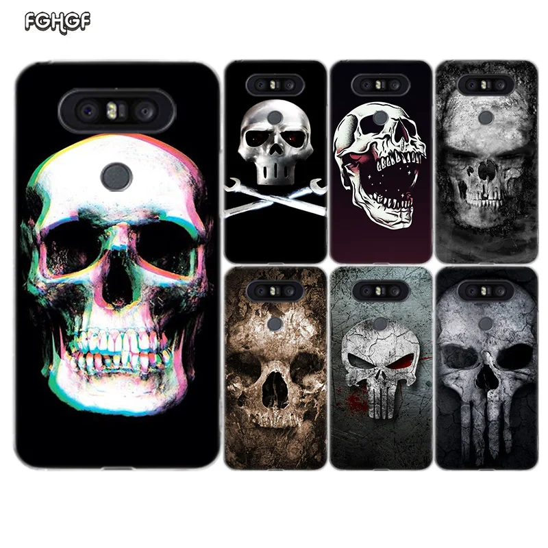 Super Skull Painted Pattern Soft Rubber Case For LG K8 K10 2018 2017 Q8 Q7 Q6 G6 G7 G5 G4 V40 V30 V20 V10 Cover |