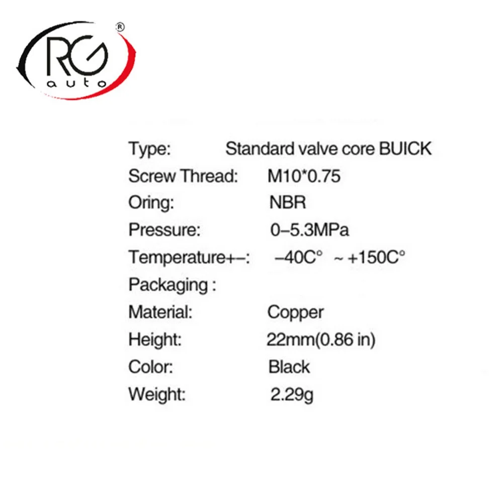 50 шт. M10* 0.75 NBR высокого давления сопротивление автомобильной кондиционер Медь Клапан core для bueck окантовкой Клапан иглы/вынос руля