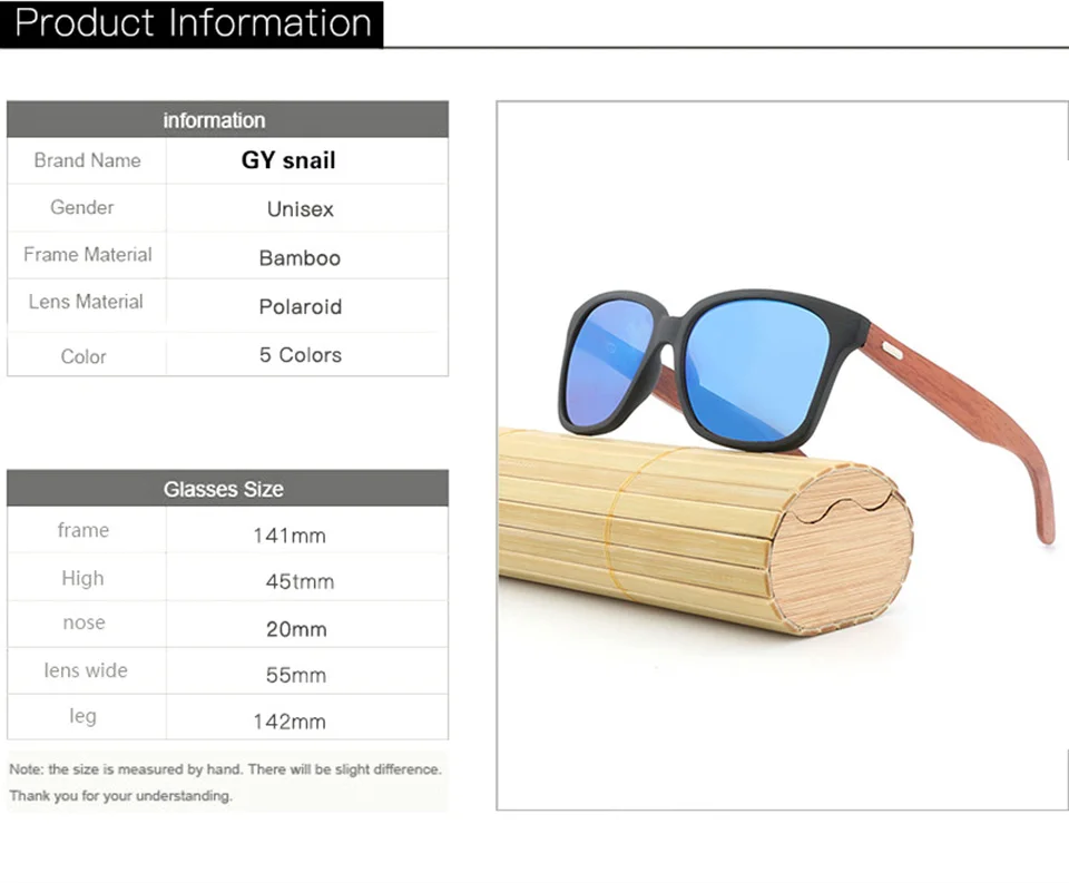 GYsnl бамбуковые деревянные солнцезащитные очки, мужские ретро Квадратные Солнцезащитные очки, мужские очки для вождения с зеркальным покрытием, бамбуковые очки для мужчин, деревянные солнцезащитные очки