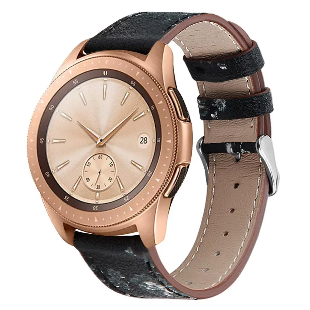 20 мм кожаный ремешок для часов samsung Galaxy Watch активный ремешок из натуральной кожи ремешок для gear S2 классические часы huawei Huami 93001 - Цвет ремешка: 9