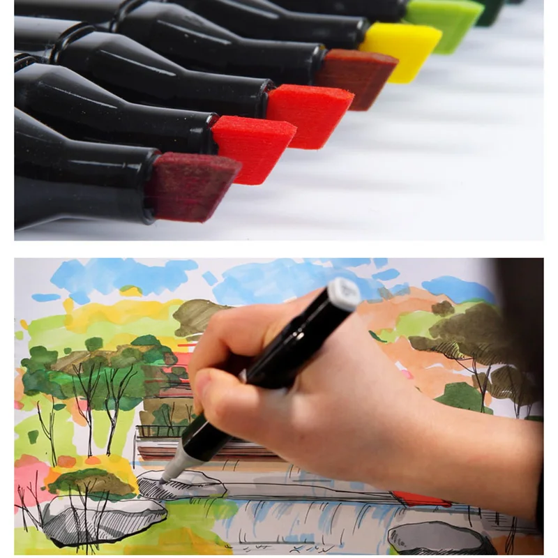 

Touchnew 168 Colors Alcohol Based Pen Marker Set Dual Head Sketch Markers Brush Pen For Draw Manga Animation Design School Art