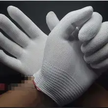 2 пары белых 13-pin тонких нейлоновых перчаток ядро серый черный Электроника завод дамские перчатки без пыли Антистатические перчатки