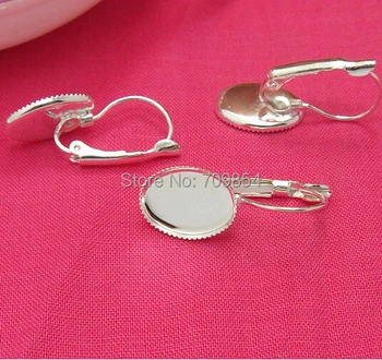 

100pcs/lot 10*14mm silver tone OVAL ear clip jewelry clip