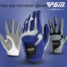 PGM мужские перчатки для гольфа из микрофибры левая рука одна перчатка противоскользящие частицы дышащие мягкие нескользящие спортивные перчатки для гольфа