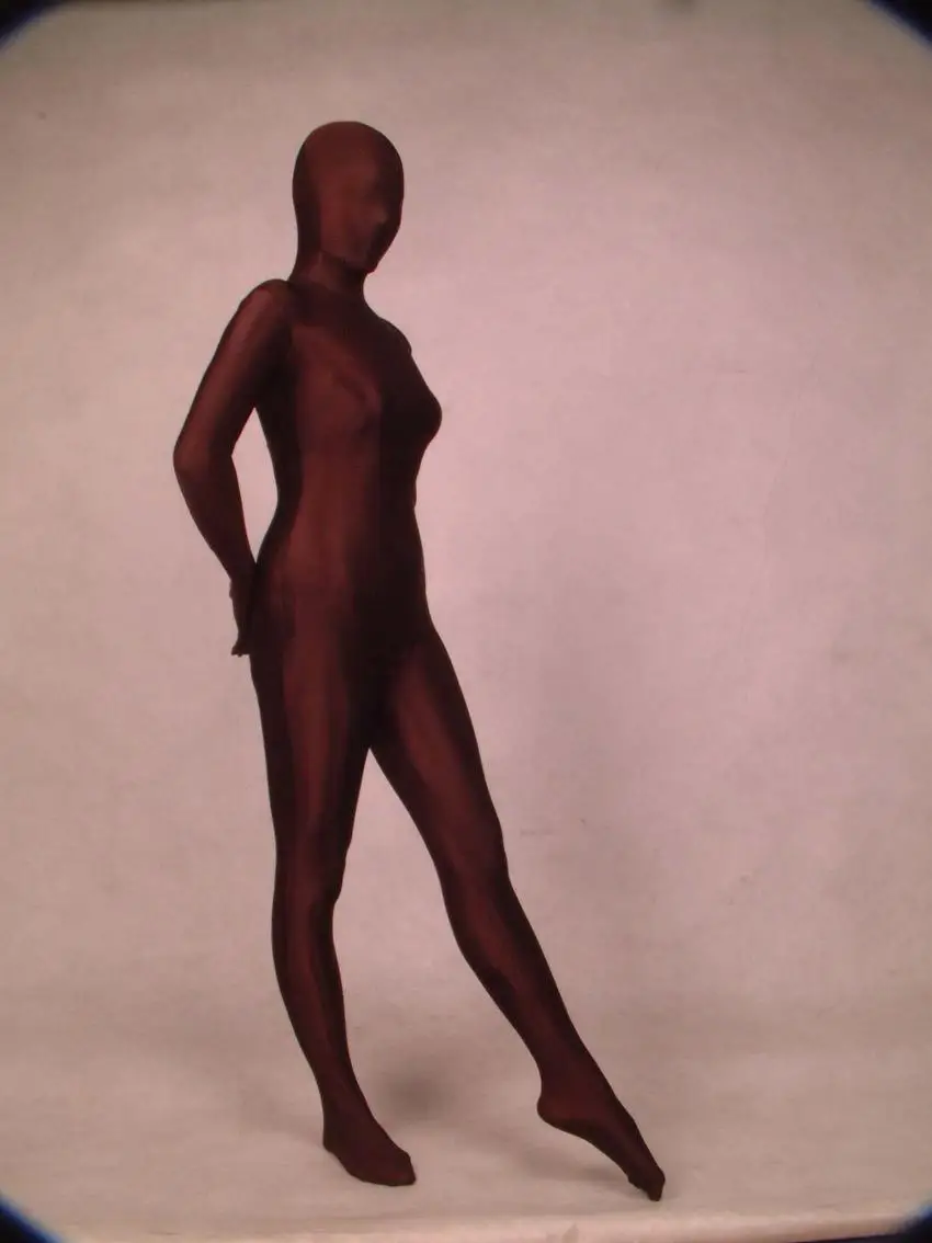 Косплэй фиолетовый полный Средства ухода за кожей спандекс/лайкра Средства ухода за кожей костюм Zentai Купальник костюм для взрослых Размеры костюмы - Цвет: Brown