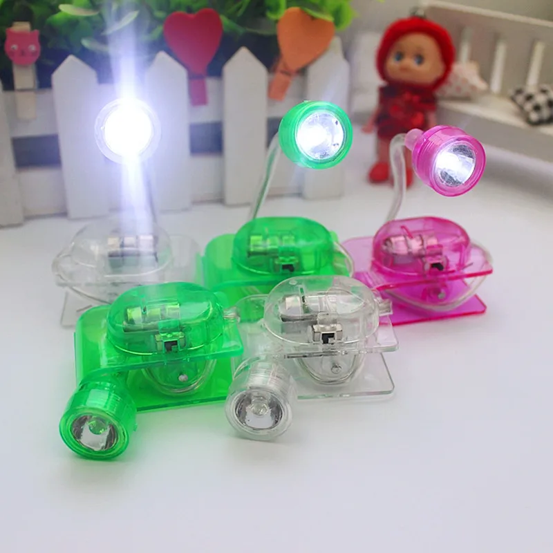 2018 10pcs/lot New Novelty Led Mini Desk Lamp Toy With Clips Colorful