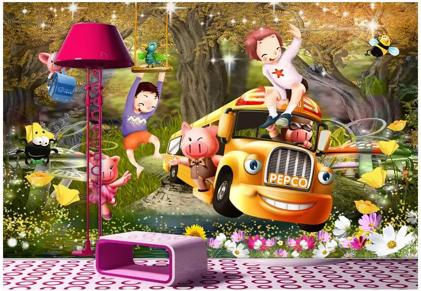 3d room wallpaper custom mural non woven photo designs cartoon car