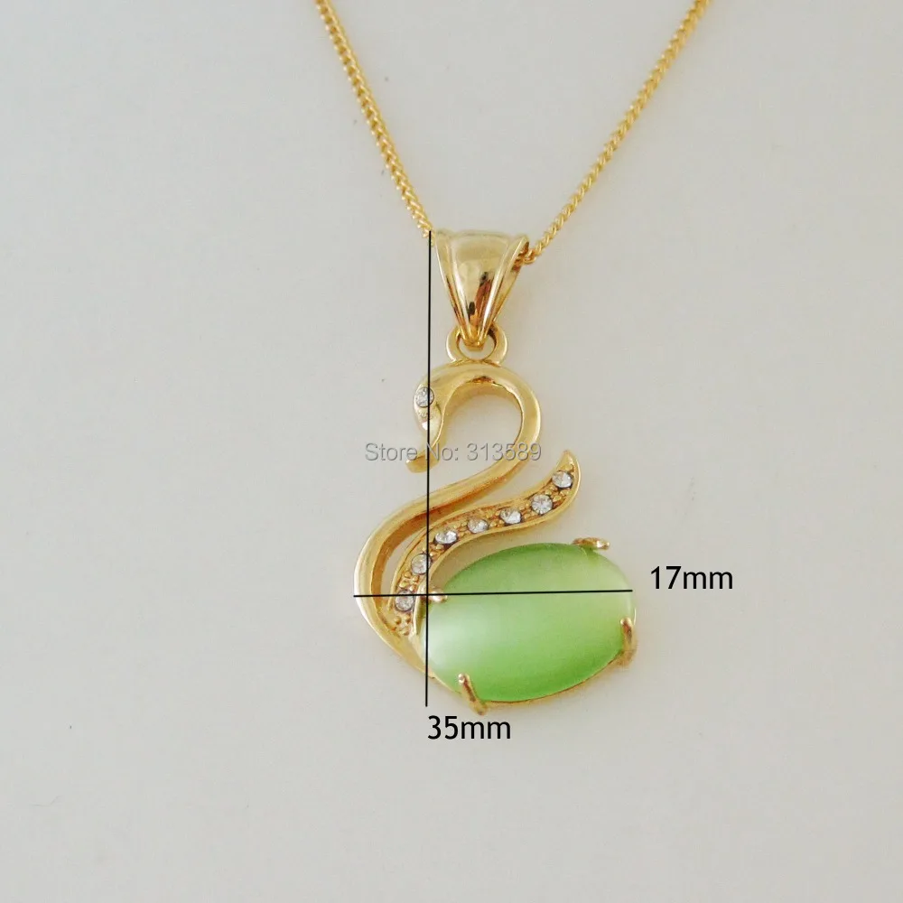 Минимальный заказ 10 долларов/-ожерелье из желтого золота GP 18 5 дюйма и кулон с