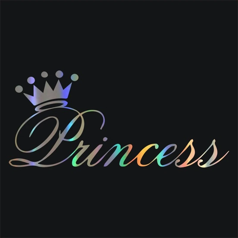 Car Sticker 3D 25*11cm Beautiful Princess Crown Sticker On Car Funny