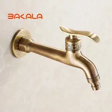Wholesale And Retail Free Shipping NEW Single Handle Wall Mounted Antique Brass Washing font b Machine