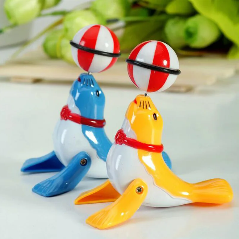 1 предмет милые Пластик Заводной цепь мультфильм дельфины, море Лев Wind-up игрушки забавные обучающие игры игрушки подарки на день рождения