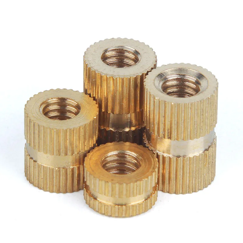 100Pcs M2.5 Copper Double pass Nuts Embedded Copper Screw Cap Injection