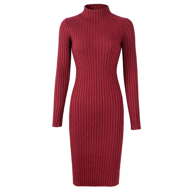 Günstig Neophil 2019 Winter Lange Sexy Luxus Pailletten Glänzende Elegante Frauen Kleider Elastische Striped Dünne Gestrickte Mantel Midi Kleid D2912