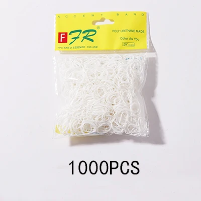 Colour 6 200/1000 шт милые цветные кольца для девочек, Одноразовые эластичные резинки для волос, резинка для хвоста, резинки для волос, Детские аксессуары для волос - Цвет: Colour 6