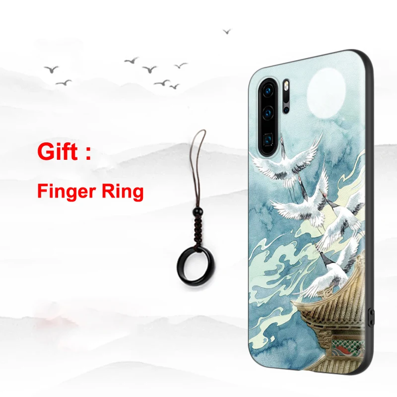 Для huawei P30 Pro Lite Nova 5 Pro 5i 4e 4 P20 3 Honor 20i 10 V20 View 20 чехол 3D рельефный матовый мягкий чехол-накладка Официальный чехол - Цвет: Xian He