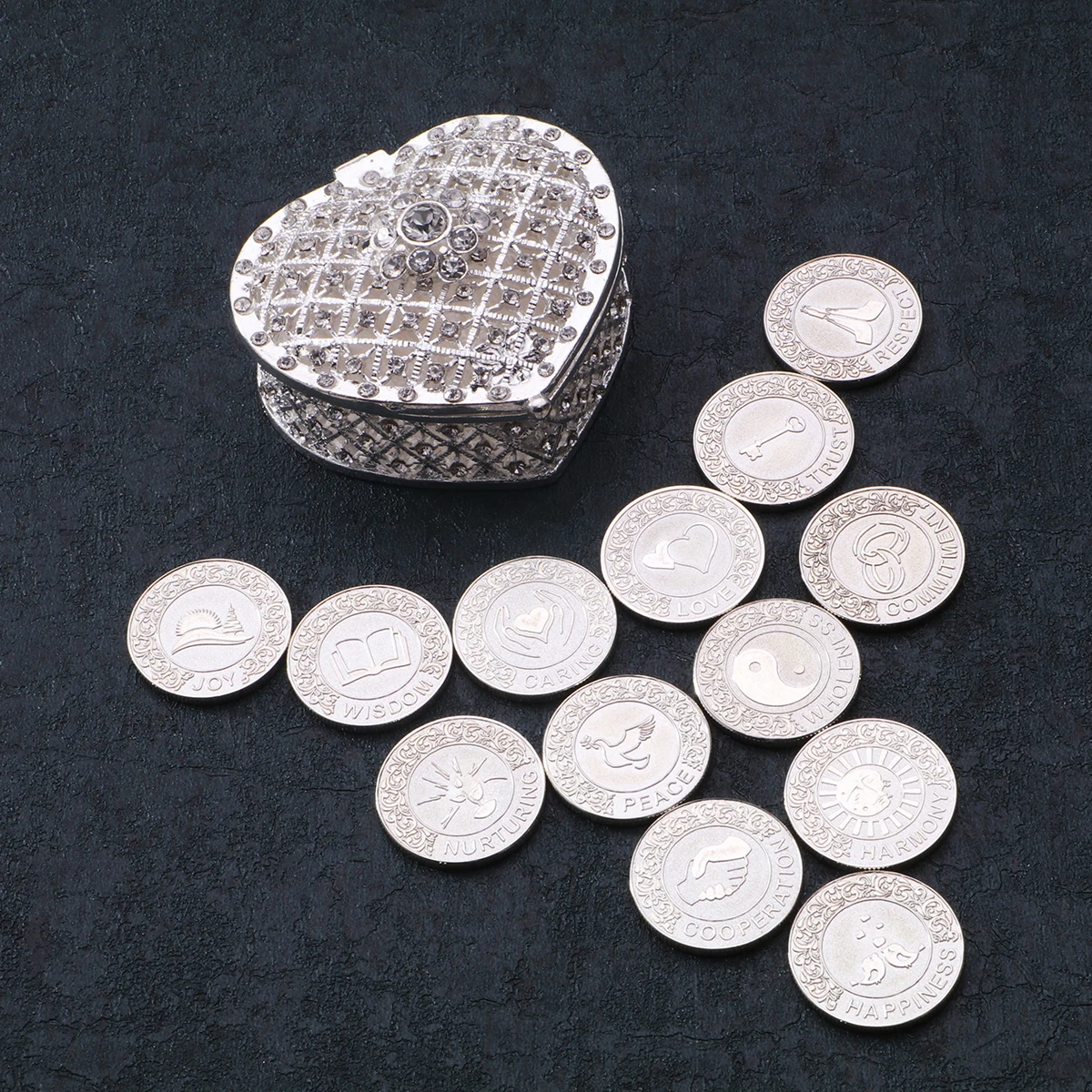 Best Price Silver English Wedding Arras Coins With Gift Box