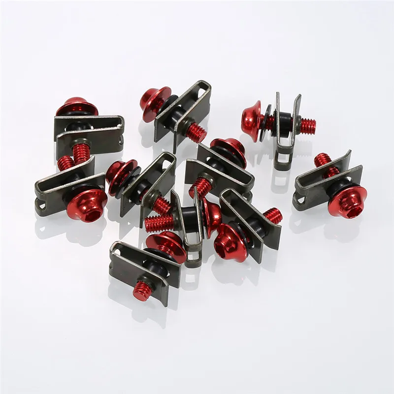 

10PCS Aluminium M5 Fairing Bolts Fastener Clips Screw Nuts For Motorcycle Accessories Car Truck Metal Nuts & Bolts Motorcycle