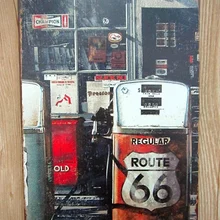 "Reglar дорога 66 чувствовать себя" металлические знаки ретро домашнего декора дома офиса Ресторан Бар Металл живопись на холсте 20x30 см