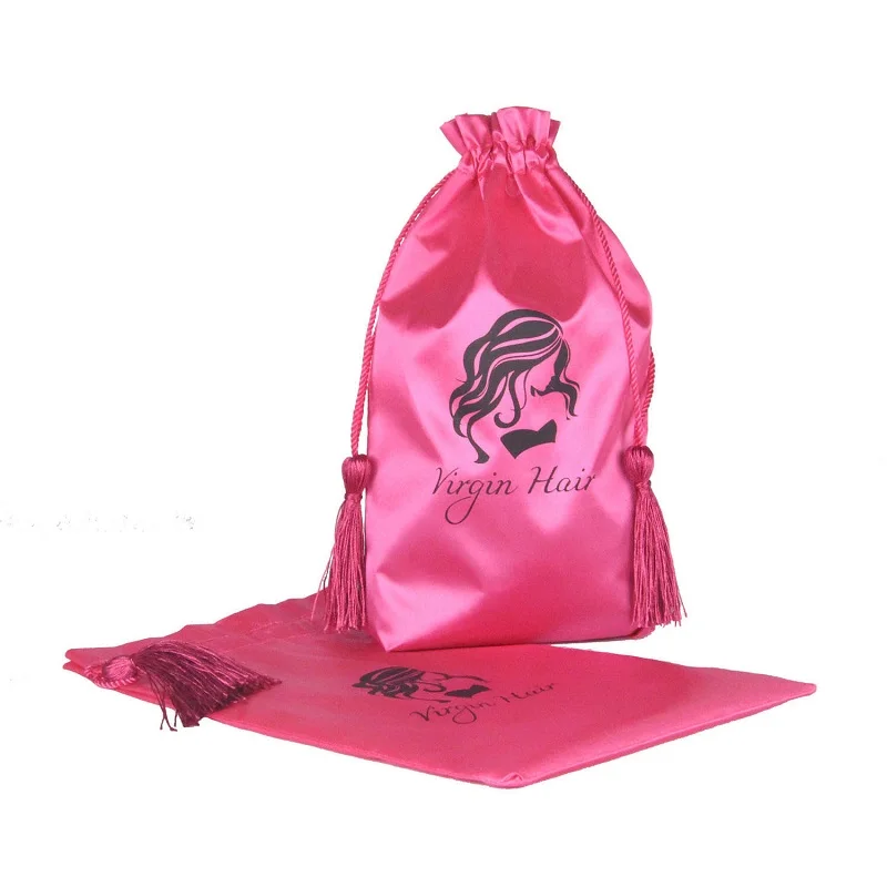 10pcs Pink Virgin Hair Bag With Purl Packaging Drawstring Bags 10pcs Pink Virgin Hair Bag With Purl Packaging Drawstring Bags Extension Garment In Storage From Home Garden On Aliexpress