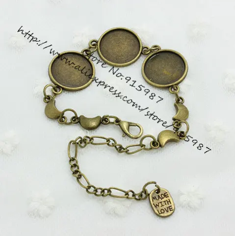 Милый Колокольчик 5 шт. винтажный круглый кабошон с Луной 16 мм Античная бронзовая