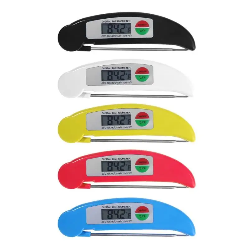 

Digital Thermometer Meat Food Probe Folding Cooking BBQ Grill Household Cooking Thermometer Gauge Water Milk Kitchen Thermometer
