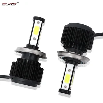 

EURS 4 Said COB H11 H1 H3 9005 9006 H7 LED H4 Car Headlight Bulbs Hi-Lo Beam 50W 8000LM 6500K Auto Headlamp Led Car Light 12V X6