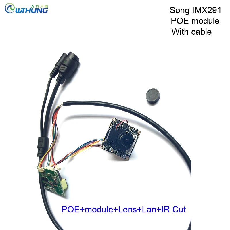Full 1080P 2.1MP Starlight Supper low Illumination Sony IMX291 Sensor IP Network Camera Module with IR cut filter+POE+RJ45 Wire Full 1080P 2.1MP Starlight Supper low Illumination Sony IMX291 Sensor IP Network Camera Module with IR cut filter+POE+RJ45 Wire