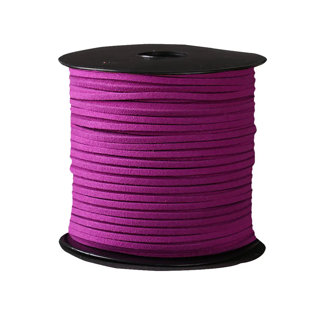 Violet 100Yard шнур из искусственной замши бархат веревка кожа шнуры Кружева Одежда Обувь Браслеты из шнуров самодельные Украшения швейная ткань с кисточками и бахромой - Цвет: Violet